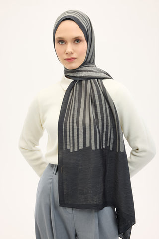Urban Hours Orya Siyah Mayda Şal 190x70 - | Silk Home