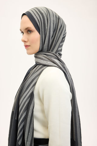 Urban Hours Orya Siyah Mayda Şal 190x70 - | Silk Home