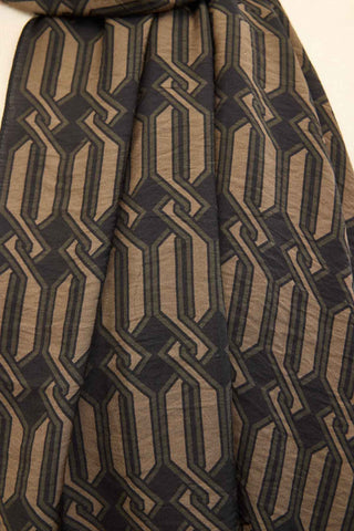 Urban Hours Lumera Koyu Kahverengi Mayda Şal 190x70 - | Silk Home