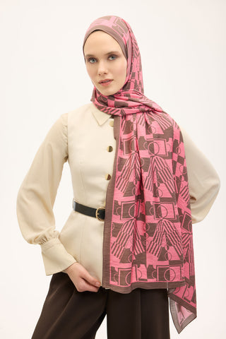 Urban Hours Elvora Pembe Mayda Şal 190x70 - | Silk Home