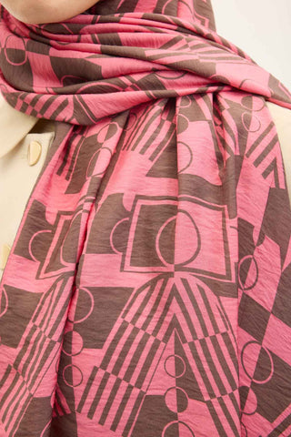 Urban Hours Elvora Pembe Mayda Şal 190x70 - | Silk Home