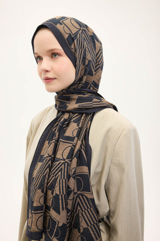 Urban Hours Elvora Siyah Mayda Şal 190x70 - | Silk Home
