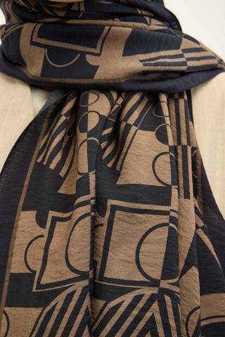 Urban Hours Elvora Siyah Mayda Şal 190x70 - | Silk Home
