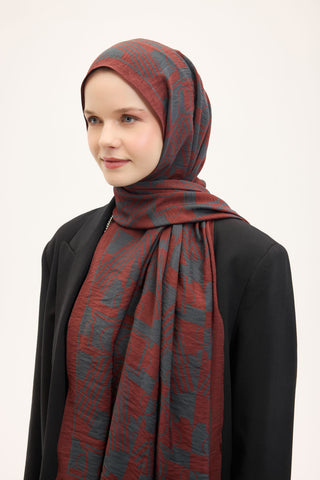 Urban Hours Elvora Kiremit Mayda Şal 190x70 - | Silk Home