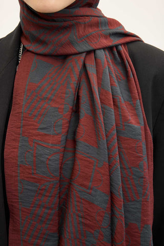 Urban Hours Elvora Kiremit Mayda Şal 190x70 - | Silk Home