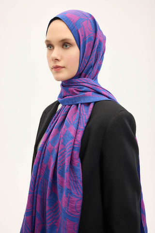 Urban Hours Elvora Eflatun Mayda Şal 190x70 - | Silk Home