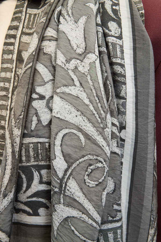 Urban Hours Antik Açık Gri Mayda Şal 190x70 - | Silk Home