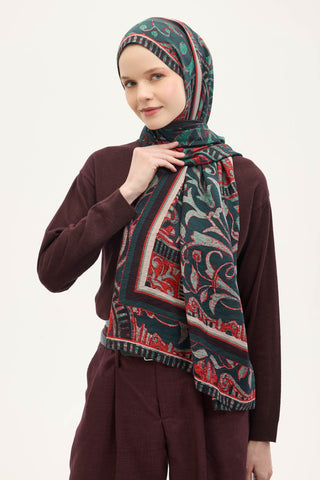 Urban Hours Antik Zümrüt Yeşili Mayda Şal 190x70