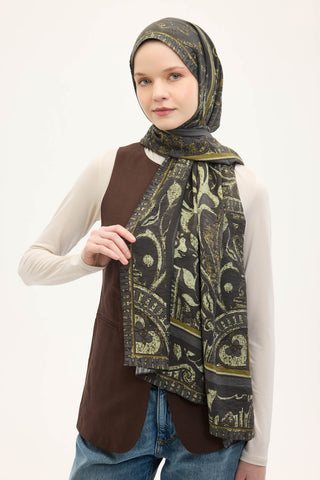 Urban Hours Antik Acı Kahve Mayda Şal 190x70