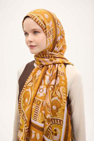 Urban Hours Antik Hardal Mayda Şal 190x70