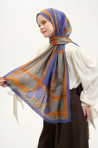 Urban Hours Büyük Zincir Açık Gri Mayda Şal 190x70