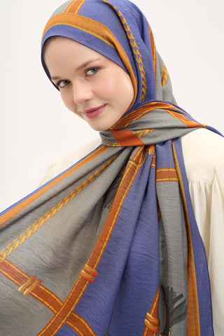 Urban Hours Büyük Zincir Açık Gri Mayda Şal 190x70