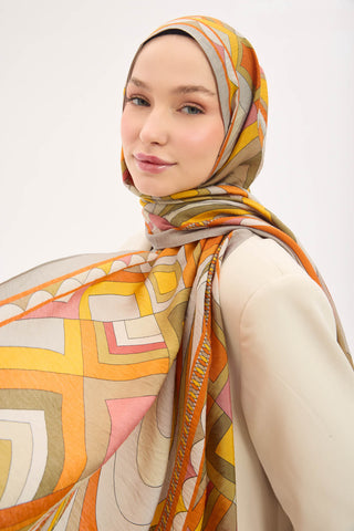 Urban Hours Lora Desen Açık Gri Mayda Şal 190x70