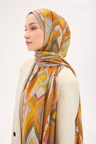 Urban Hours Lora Desen Açık Gri Mayda Şal 190x70