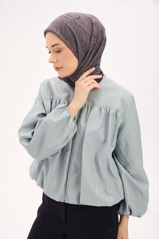Arve Eşarp Etnik Koyu Mürdüm 90x90