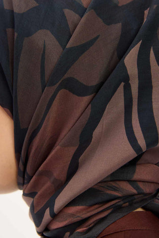 Arve Eşarp Lina Gül Kurusu 90x90 - Arve Eşarp - | Silk Home
