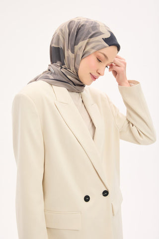 Arve Eşarp Lina Koyu Vizon 90x90 - Arve Eşarp - | Silk Home