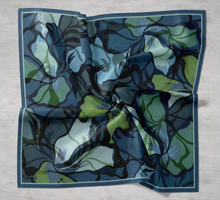 Arve Eşarp Lina Mavi 90x90 - Arve Eşarp - | Silk Home