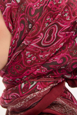 Arve Eşarp Viona Bordo 90x90