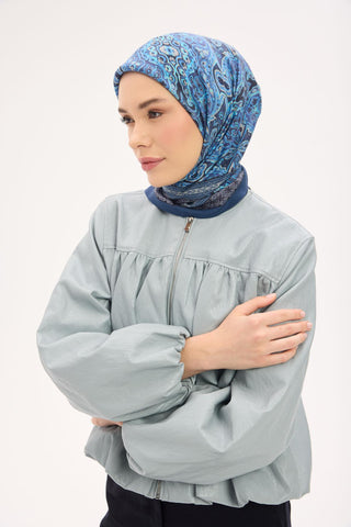 Arve Eşarp Viona Indigo 90x90