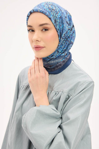 Arve Eşarp Viona Indigo 90x90