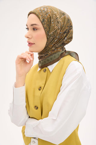 Arve Eşarp Viona Kahverengi 90x90