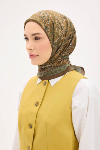 Arve Eşarp Viona Kahverengi 90x90