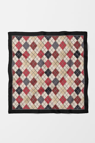 Bandana Ekose Desen Kırmızı