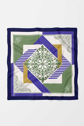 Bandana Ethnic Motif Desen Yeşil