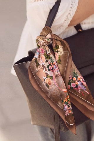 Bandana Flower Desen Sütlü Kahve