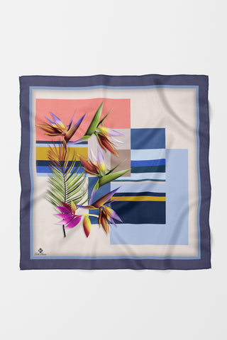 Bandana Leaves Desen Lacivert