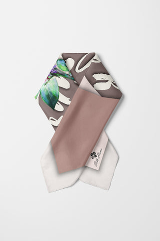 Bandana Letters Desen Pudra Vizon
