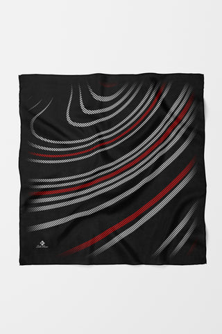 Bandana Şerit Desen Siyah
