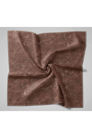 Twill İpek Büyük Boy Eşarp Mor Vintage Çiçek Desenli Tok Duruşlu 110X110