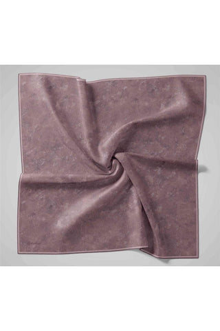 Twill İpek Büyük Boy Eşarp Toz Pembe Vintage Çiçek Desenli Tok Duruşlu 110X110
