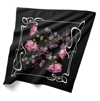 Çiçek Desenli Bandana 20101-01 - | Silk Home
