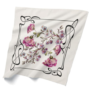 Çiçek Desenli Bandana 20101-02 - | Silk Home