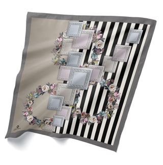 Çiçek Desenli Bandana 20105-01 - | Silk Home
