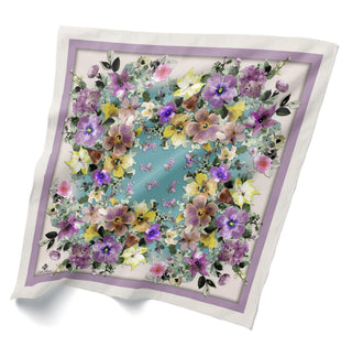 Çiçek Desenli Bandana 20106-01 - | Silk Home