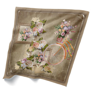 Çiçek Desenli Bandana 20115-01 - | Silk Home
