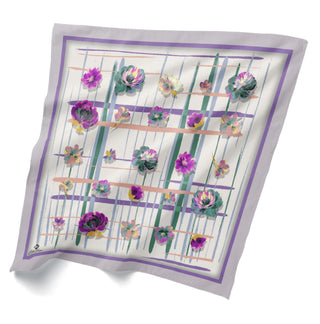Çiçekli Desenli Bandana 20137-01 - | Silk Home