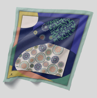 Geometrik Desenli Bandana 20104-01 - | Silk Home