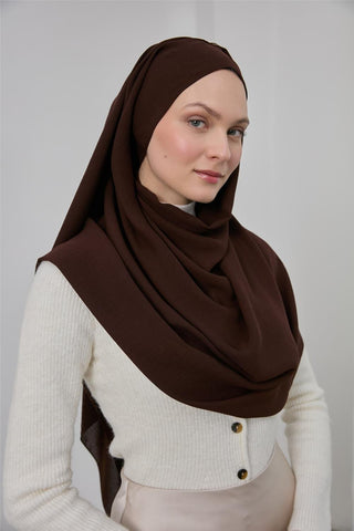 Mio Jazz Şal Kahverengi Düz Renk Yumuşak Dokulu 90X180