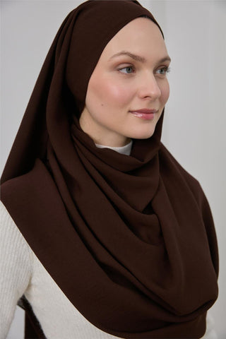 Mio Jazz Şal Kahverengi Düz Renk Yumuşak Dokulu 90X180