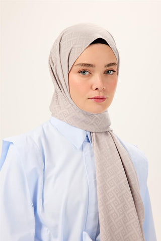 Pamuk Polyester Liva Şal Gümüş Dokulu Nefes Alan Doğal Yapılı 90X200