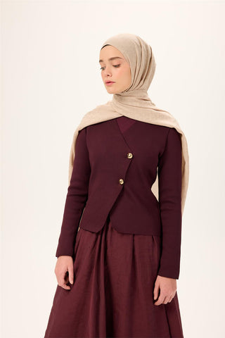 Pamuk Polyester Liva Şal Bej Kaymaz Tok Duruşlu 90X200