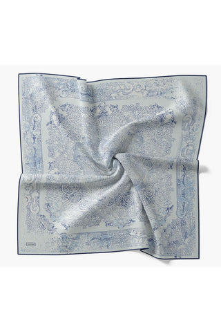 Monare Eşarp Etnik Motif Bebe Mavi 90x90