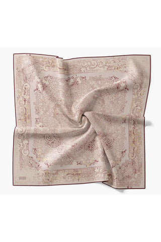 Monare Eşarp Etnik Motif Gül Kurusu 90x90
