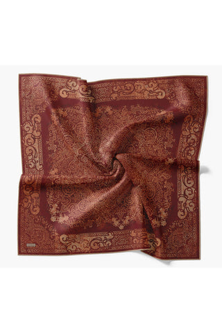 Monare Eşarp Etnik Motif Mürdüm 90x90