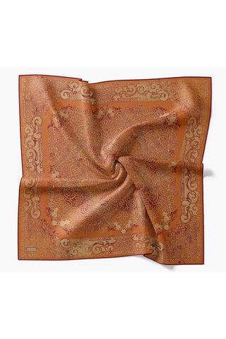 Monare Eşarp Etnik Motif Turuncu 90x90
